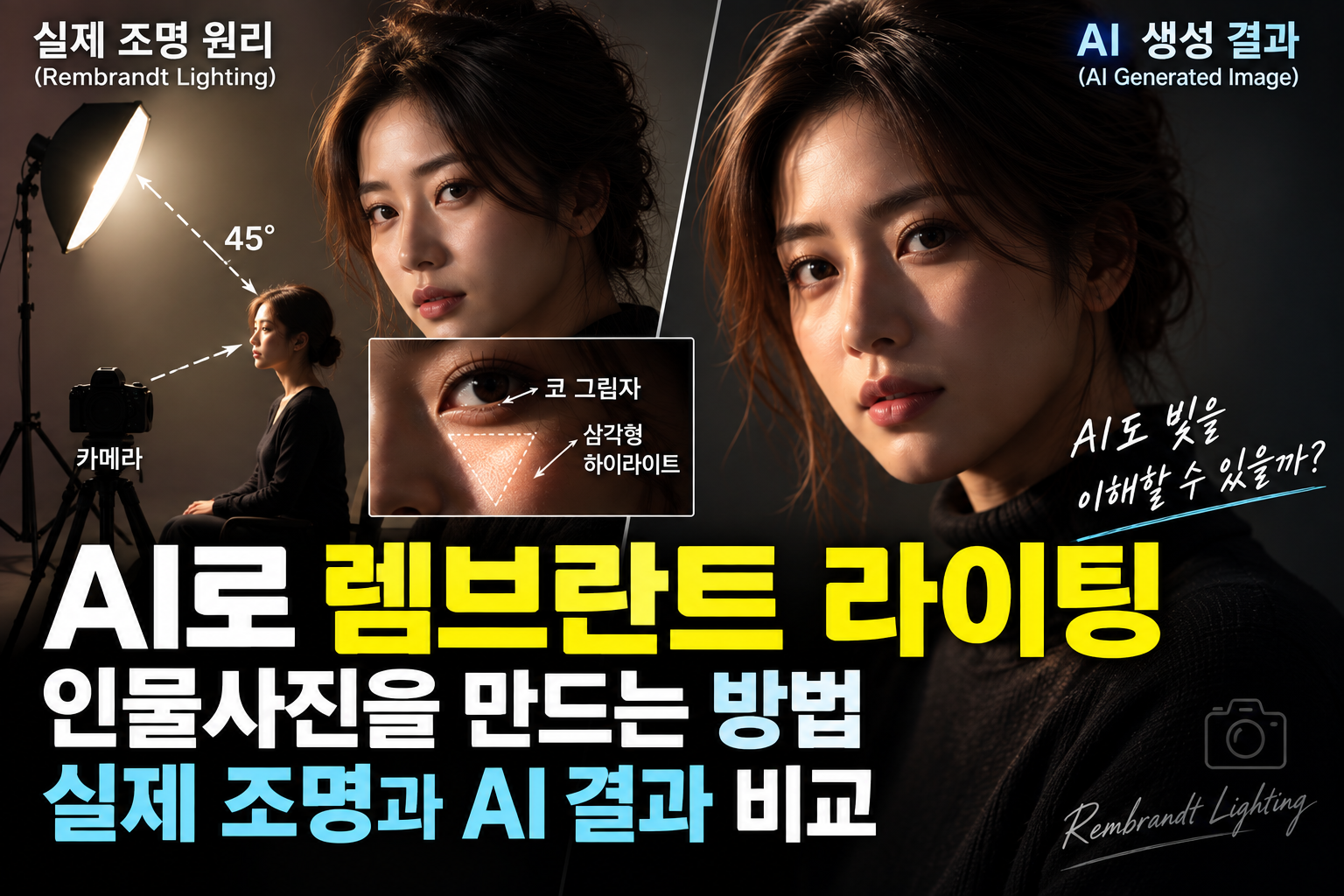 AI로 만드는 렘브란트 라이팅 인물사진 썸네일