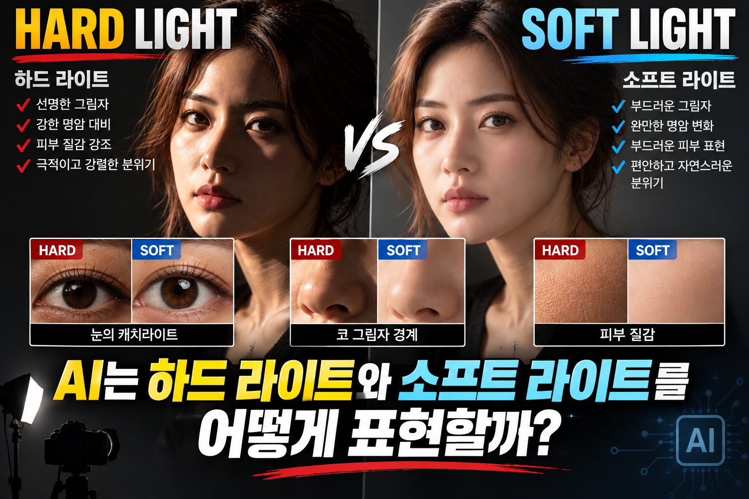 하드 라이트 vs 소프트 라이트 비교 썸네일
